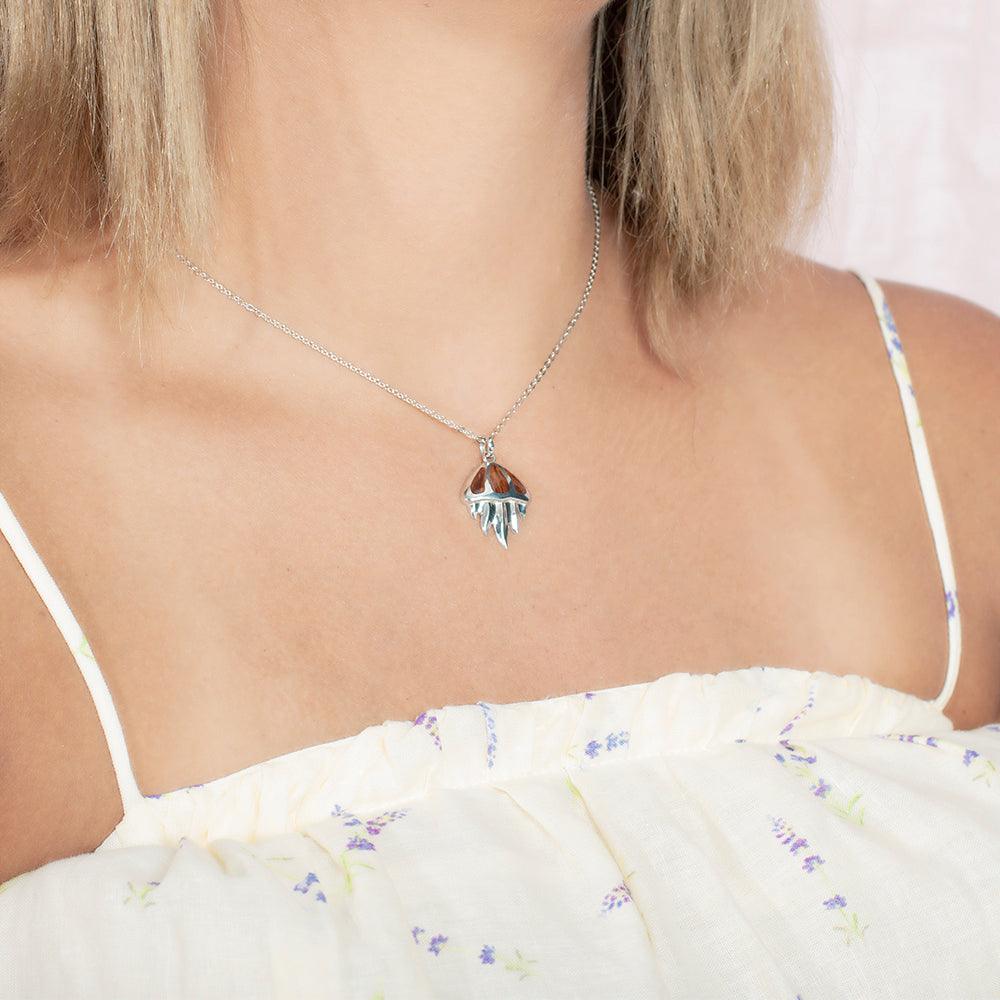 Koa Wood Barrel Jellyfish Pendant Pendant Island by Koa Nani 