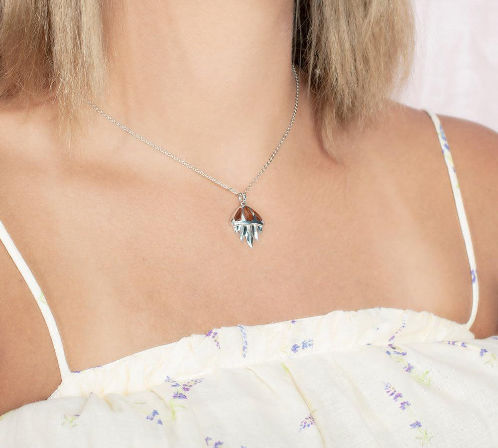 Koa Wood Barrel Jellyfish Pendant Pendant Island by Koa Nani 
