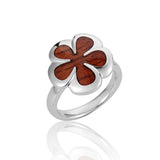 Sterling Silver and Wood Blossom Ring
