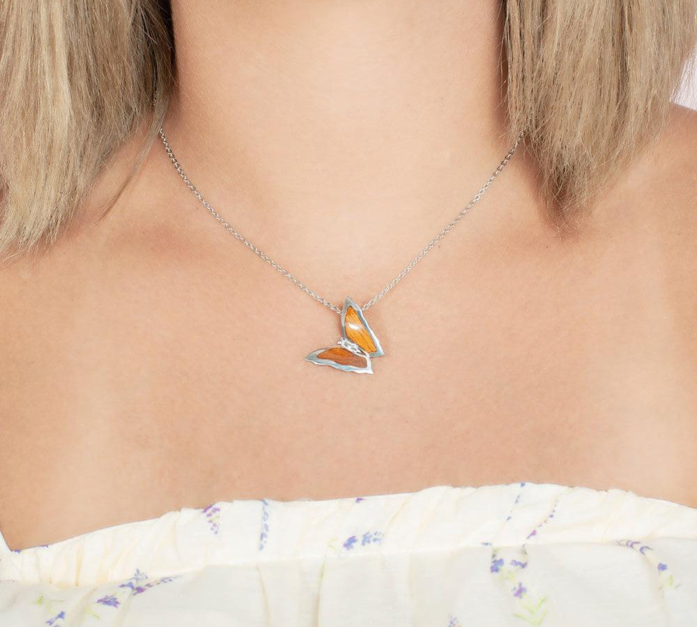 Koa Wood Butterfly Pendant Pendant Island by Koa Nani 