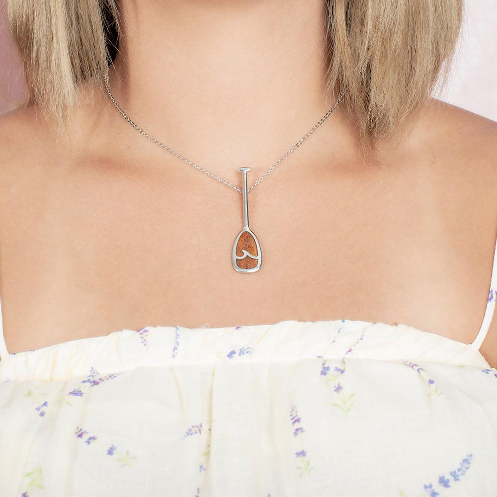 Koa Wood Canoe Paddle Pendant Pendant Island by Koa Nani Large 