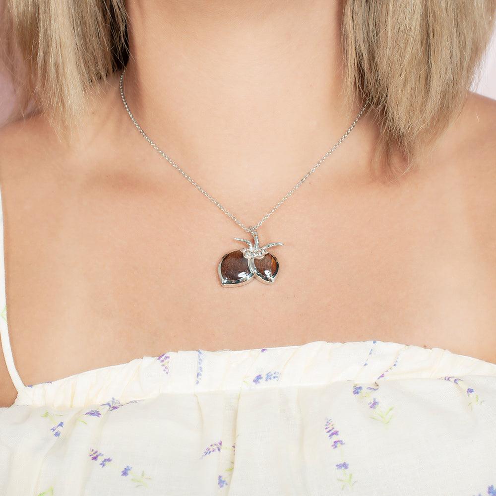 Koa Wood Coconut Pendant Pendant Island by Koa Nani Large 