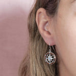 Koa Wood Compass Earrings Earrings Island by Koa Nani 