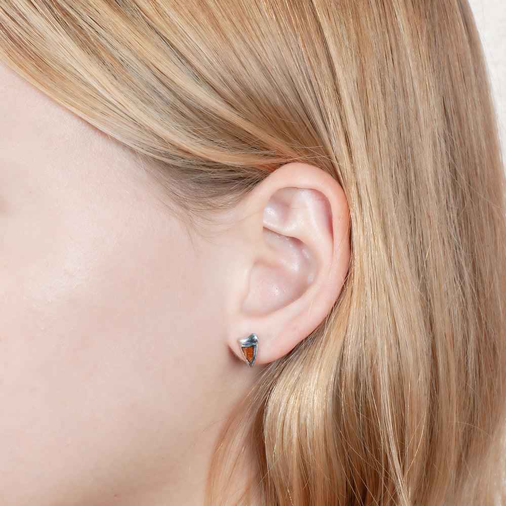 Koa Wood Fierce Mano Tooth Earrings Earrings Island by Koa Nani 