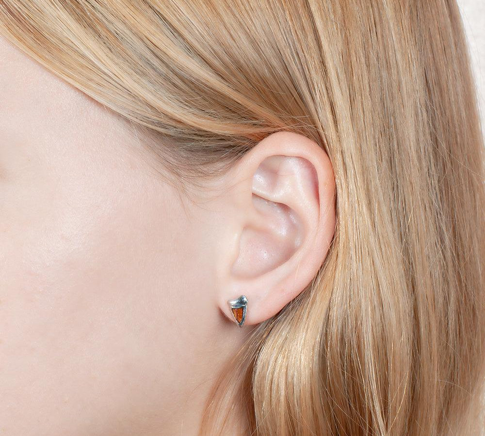 Koa Wood Fierce Mano Tooth Earrings Earrings Island by Koa Nani 