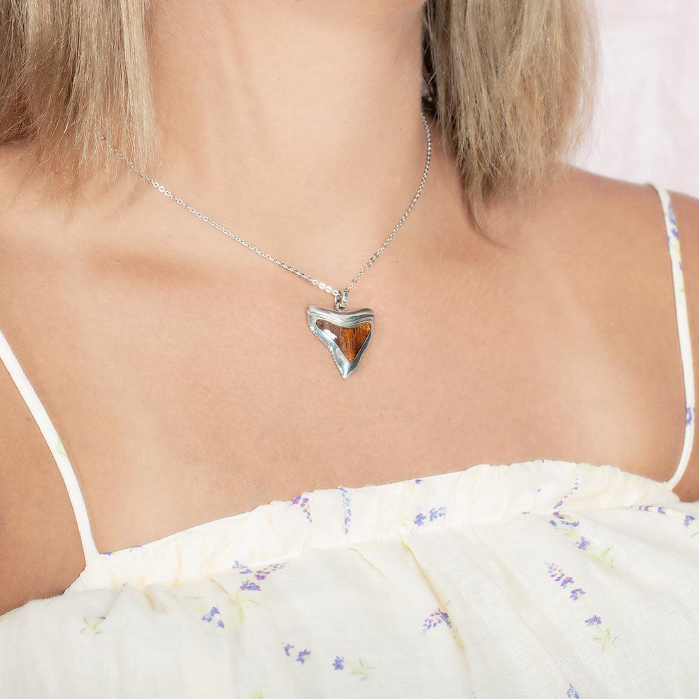 Koa Wood Hawaiian Mano Tooth Pendant Pendant Island by Koa Nani 