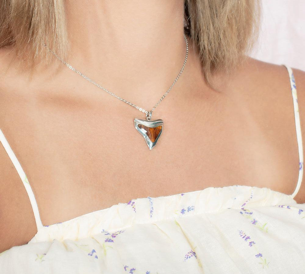 Koa Wood Hawaiian Mano Tooth Pendant Pendant Island by Koa Nani 