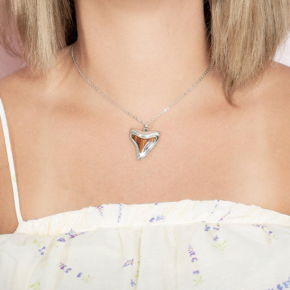 Koa Wood Hawaiian Mano Tooth Pendant Pendant Island by Koa Nani 