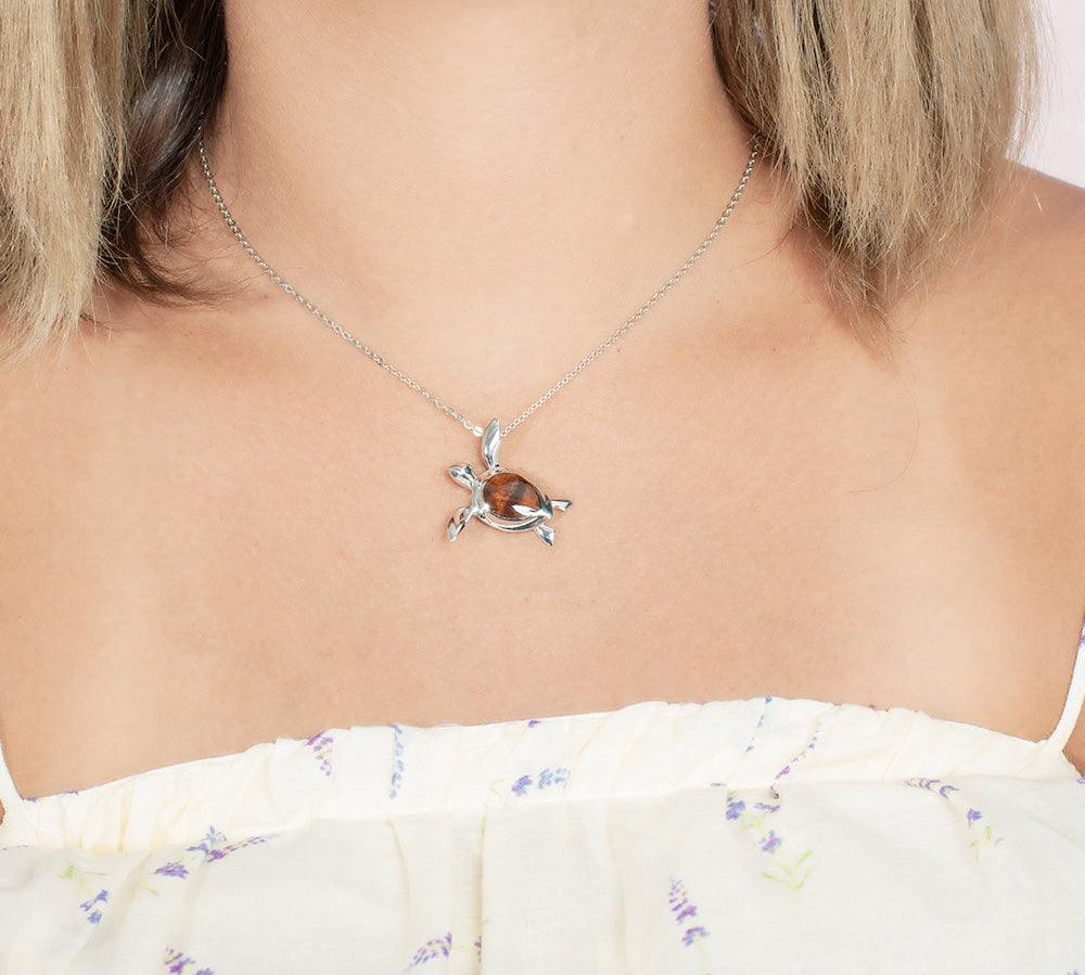Koa Wood Hilo Honu Pendant Pendant Island by Koa Nani Small 