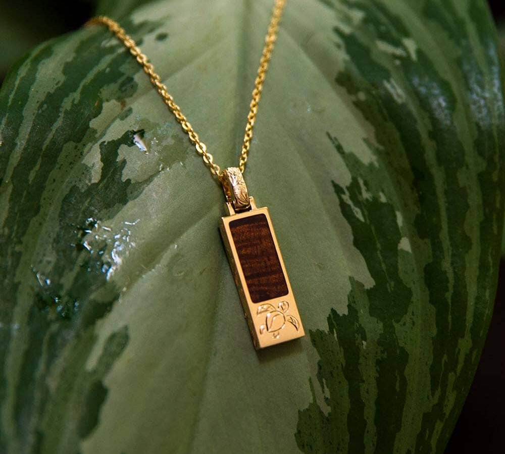 Koa Wood Honu Bar Pendant Pendant Island by Koa Nani 