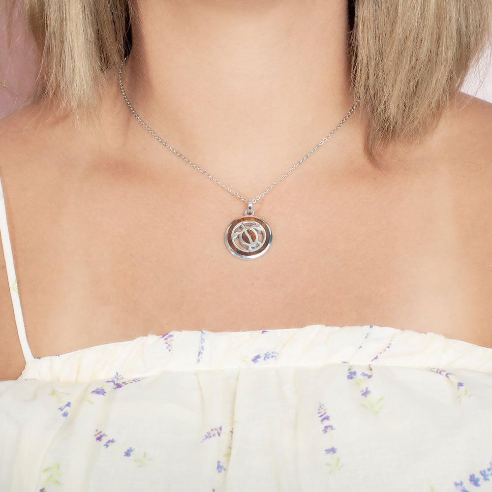 Koa Wood Honu Medallion Pendant Pendant Island by Koa Nani 