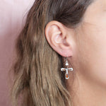 Koa Wood Ke’a Cross Earrings Earrings Island by Koa Nani 