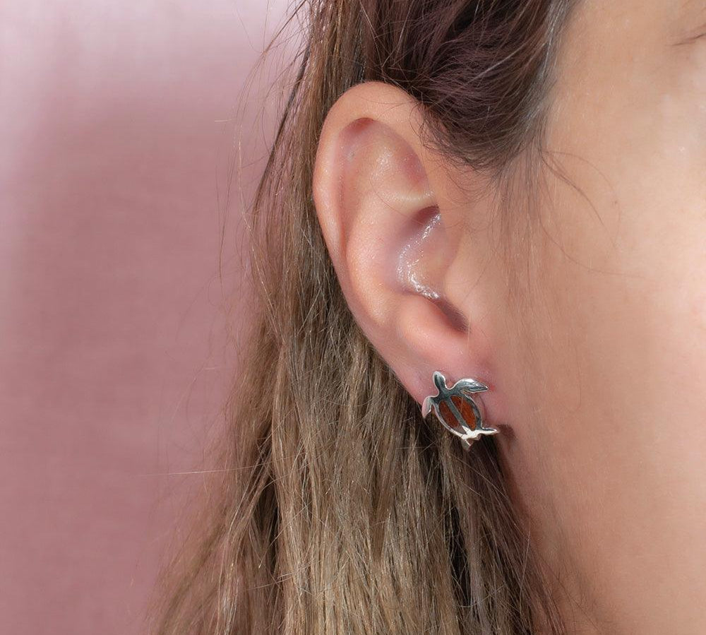 Koa Wood Lanai Honu Earrings Earrings Island by Koa Nani 
