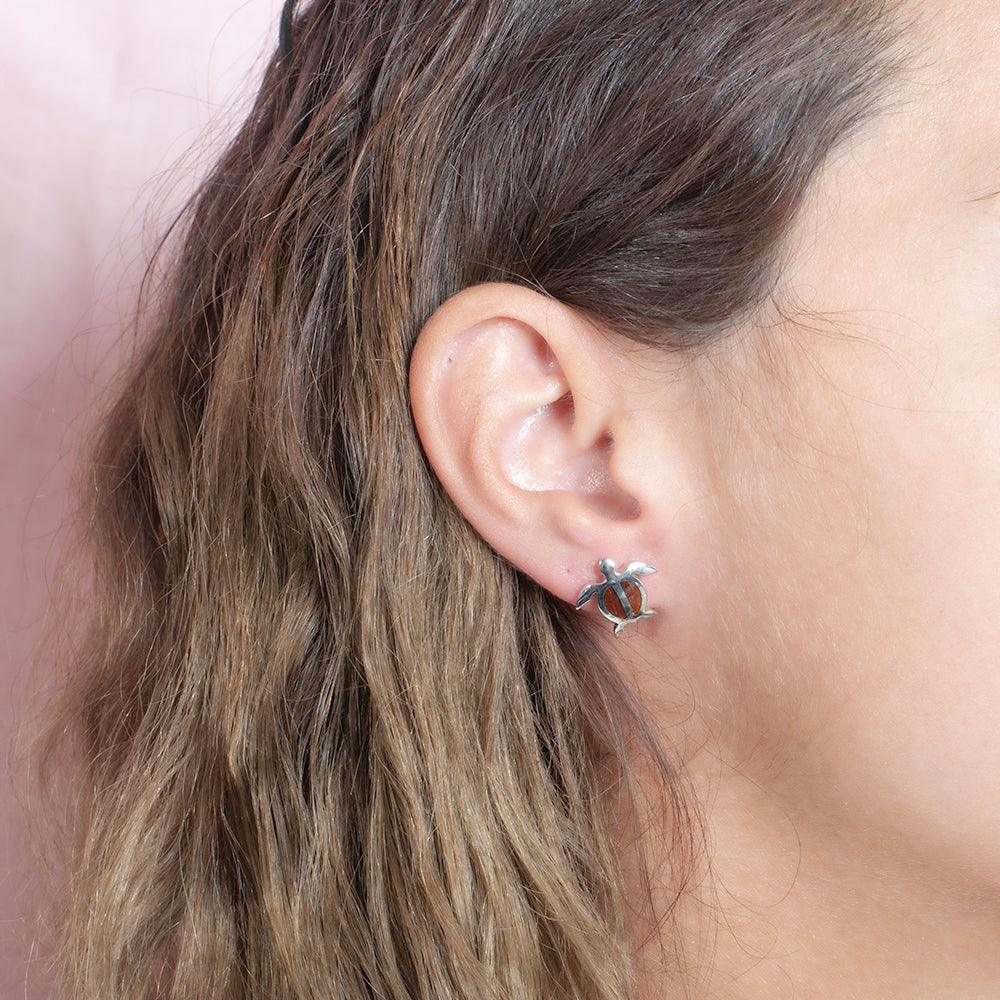 Koa Wood Lanai Honu Earrings Earrings Island by Koa Nani 