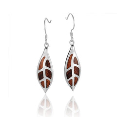 Koa Wood Leaf Earrings Earrings Island by Koa Nani 