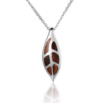 Koa Wood Maile Leaf Pendant Pendant Island by Koa Nani Small 