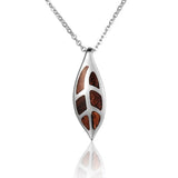 Koa Wood Maile Leaf Pendant Pendant Island by Koa Nani Small 