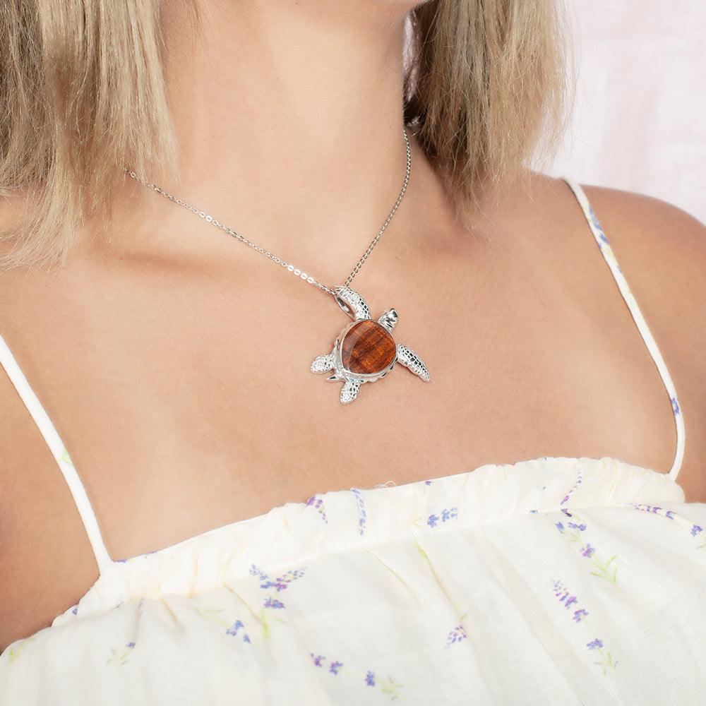 Koa Wood Manoa Honu Pendant Pendant Island by Koa Nani 