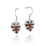 Koa Wood Monstera Leaf Earrings Earrings Island by Koa Nani 