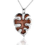Koa Wood Monstera Leaf Pendant Pendant Island by Koa Nani 