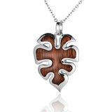 Koa Wood Monstera Leaf Pendant Pendant Island by Koa Nani 