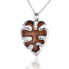 Koa Wood Monstera Leaf Pendant Pendant Island by Koa Nani 