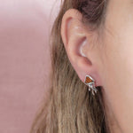 Koa Wood Moon Jellyfish Earrings Earrings Island by Koa Nani 
