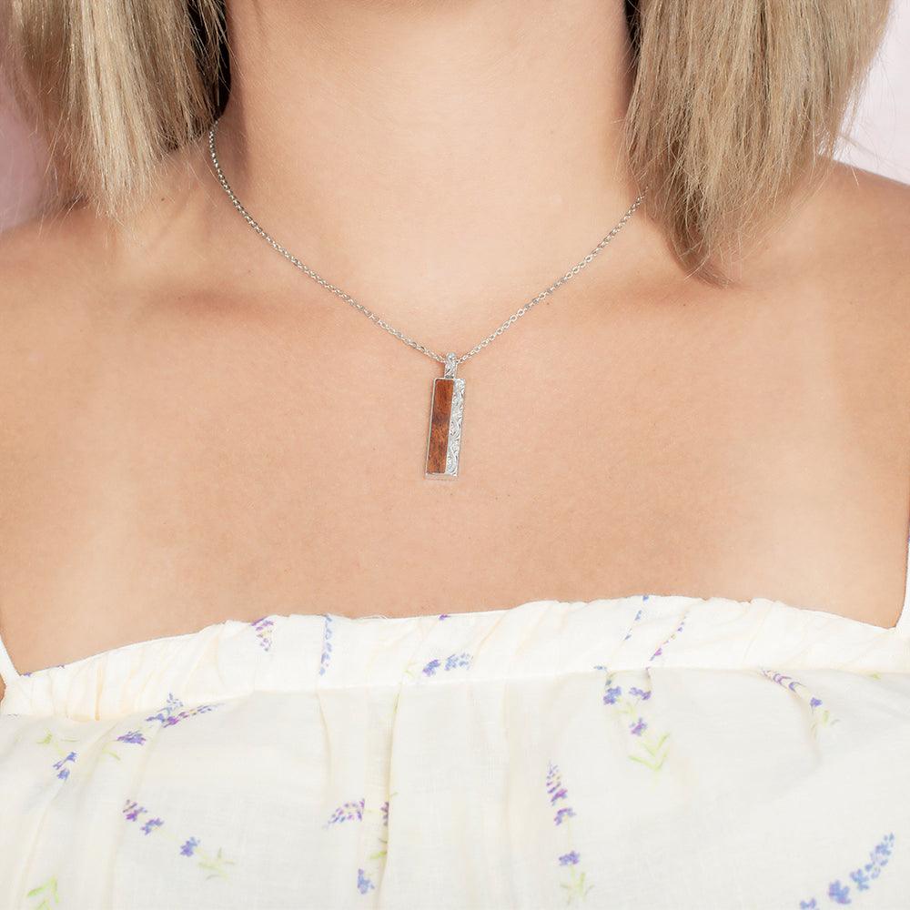 Koa Wood Nalu Bar Pendant Pendant Island by Koa Nani 