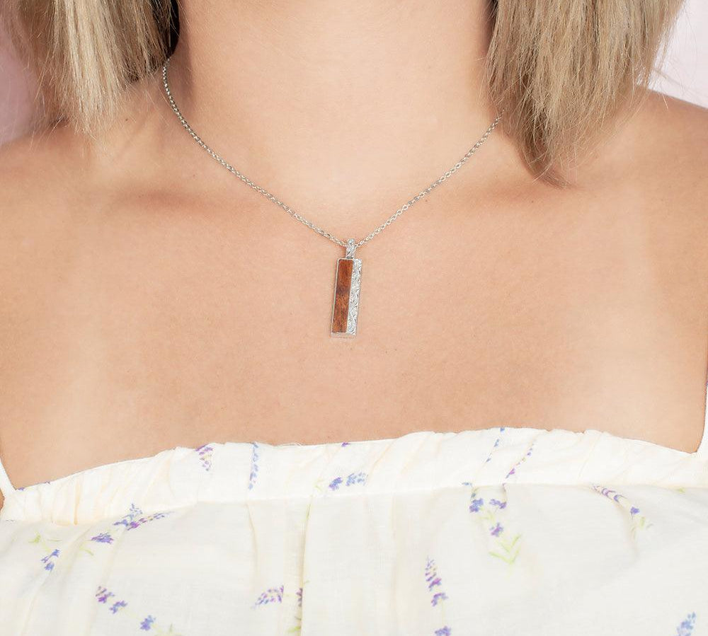 Koa Wood Nalu Bar Pendant Pendant Island by Koa Nani 