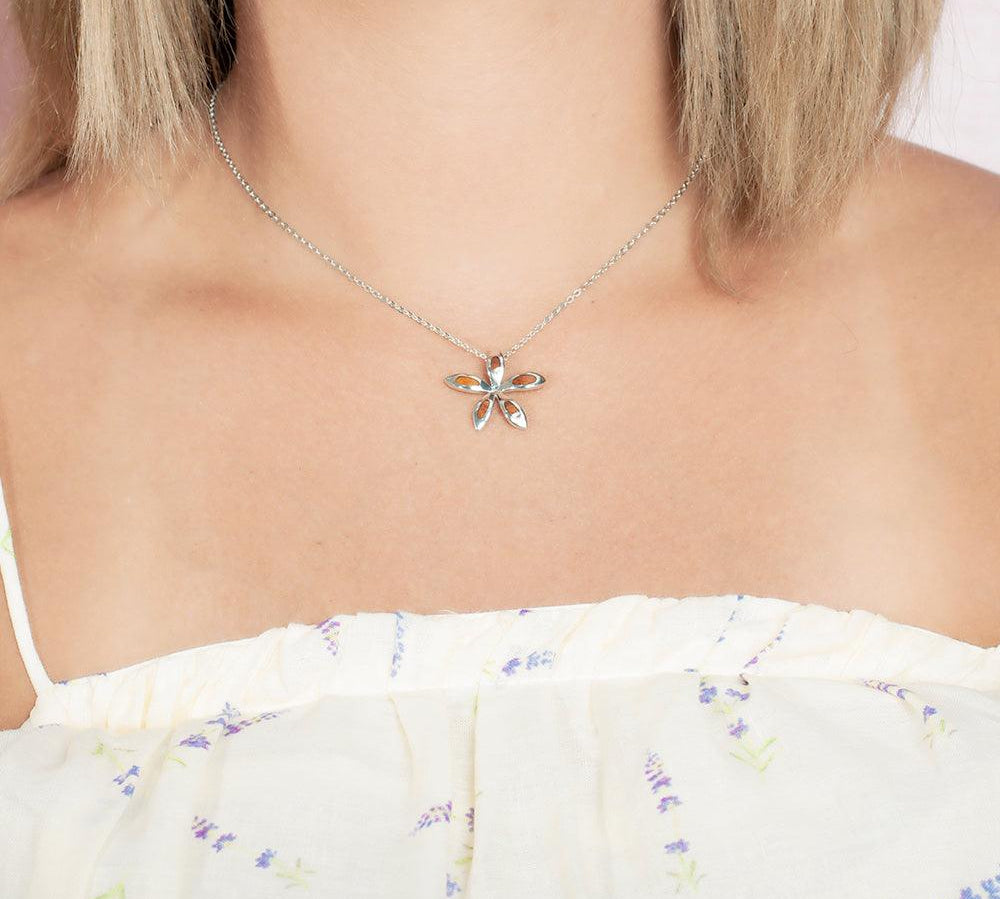 Koa Wood Olena Flower Pendant Pendant Island by Koa Nani 