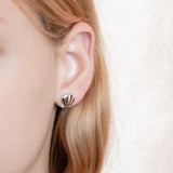 Koa Wood Oyster Shell Earrings Earrings Island by Koa Nani 