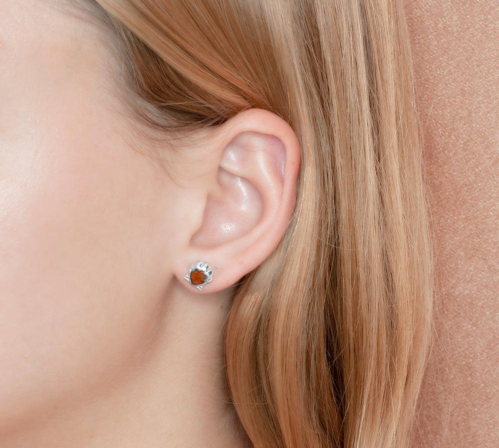 Koa Wood Oyster Shell Earrings Earrings Island by Koa Nani 
