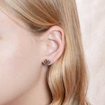 Koa Wood Oyster Shell Earrings Earrings Island by Koa Nani 