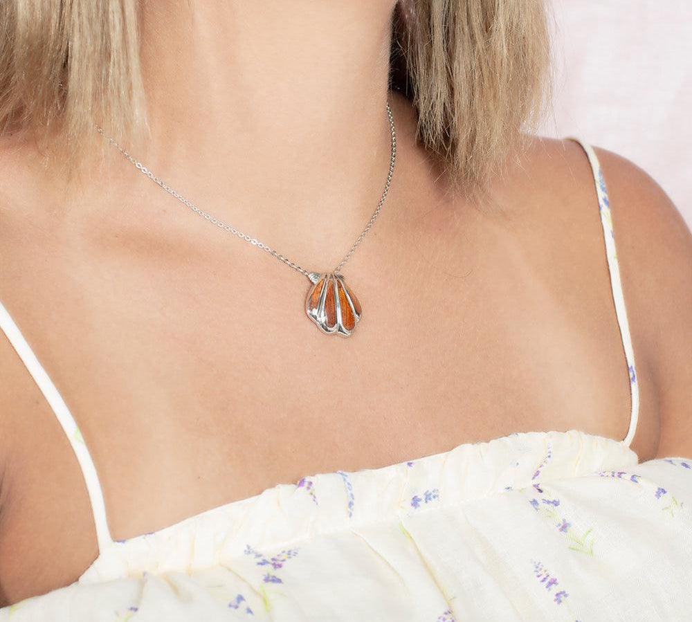 Koa Wood Oyster Shell Pendant Pendant Island by Koa Nani 