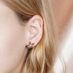 Koa Wood Pikake Earrings Earrings Island by Koa Nani 