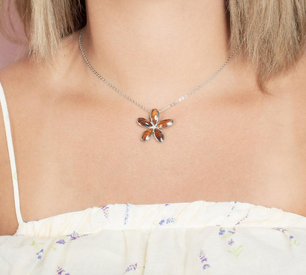 Koa Wood Pikake Pendant Pendant Island by Koa Nani Medium 