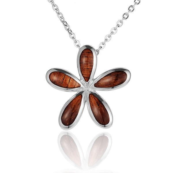 Koa Wood Pikake Pendant Pendant Island by Koa Nani 