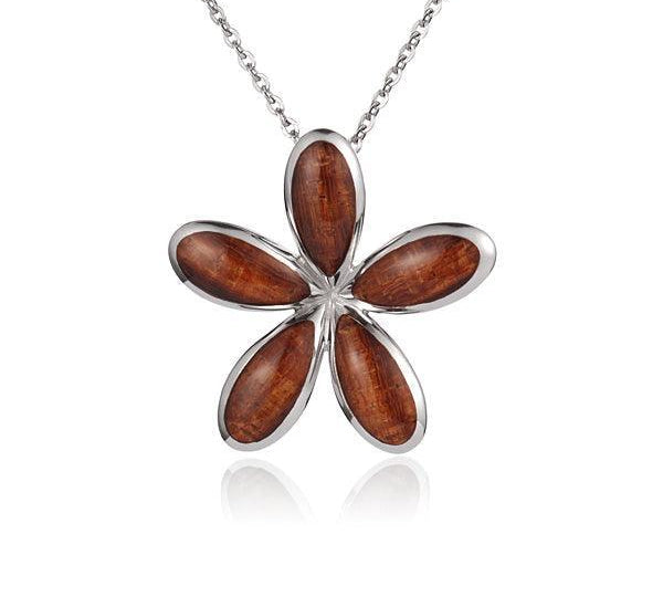Koa Wood Pikake Pendant Pendant Island by Koa Nani 