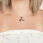 Sterling Silver and Wood Propeller Pendant 