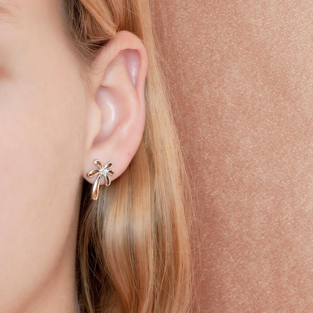 Koa Wood Retro Palm Tree Earrings Earrings Island by Koa Nani 