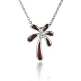 Sterling Silver and Wood Palm Tree Pendant  