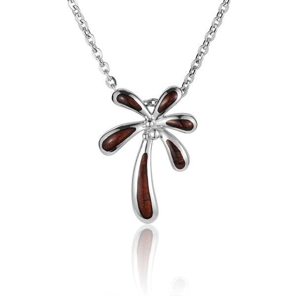 Sterling Silver and Wood Palm Tree Pendant  
