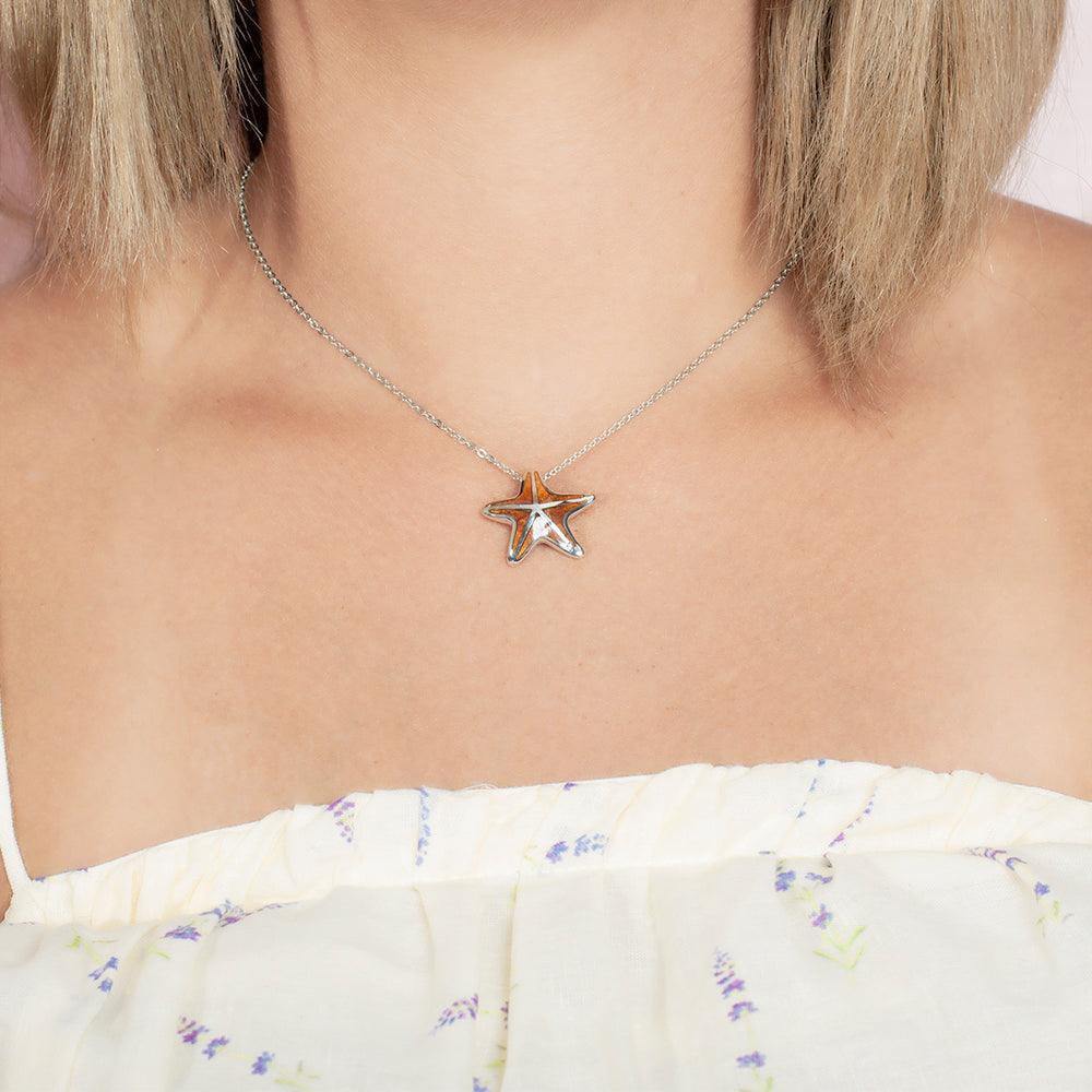 Koa Wood Royal Sea Star Pendant Pendant Island by Koa Nani Small 