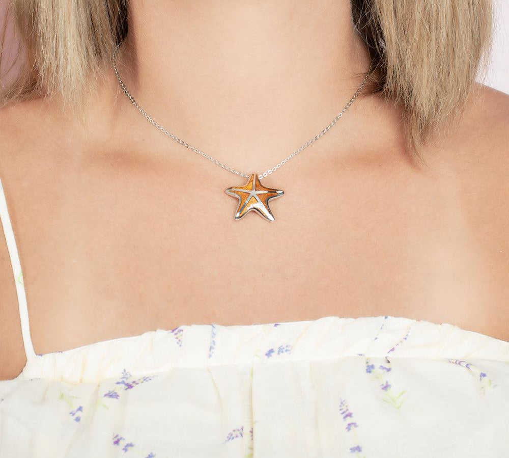 Koa Wood Royal Sea Star Pendant Pendant Island by Koa Nani Large 