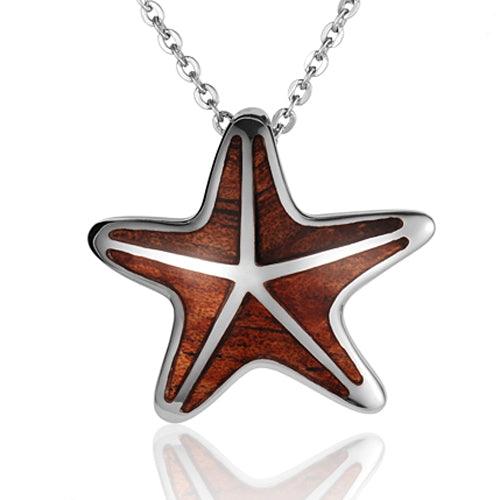 Koa Wood Royal Sea Star Pendant Pendant Island by Koa Nani 