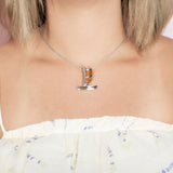 Koa Wood Sailboat Pendant Pendant Island by Koa Nani Large 
