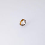 Koa Wood Titanium Ring Ring Island by Koa Nani Metal Border 