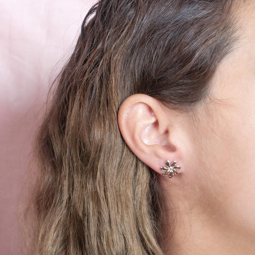 Koa Wood Tropical Tiare Earrings Earrings Island by Koa Nani 