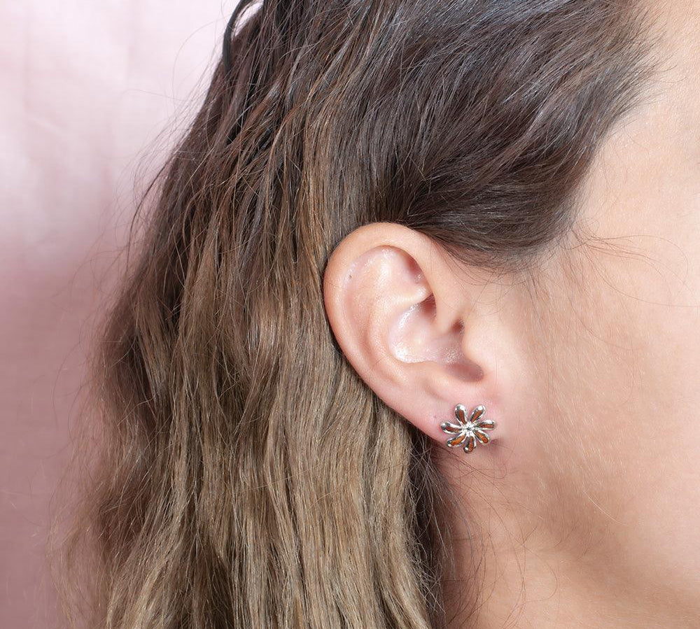 Koa Wood Tropical Tiare Earrings Earrings Island by Koa Nani 