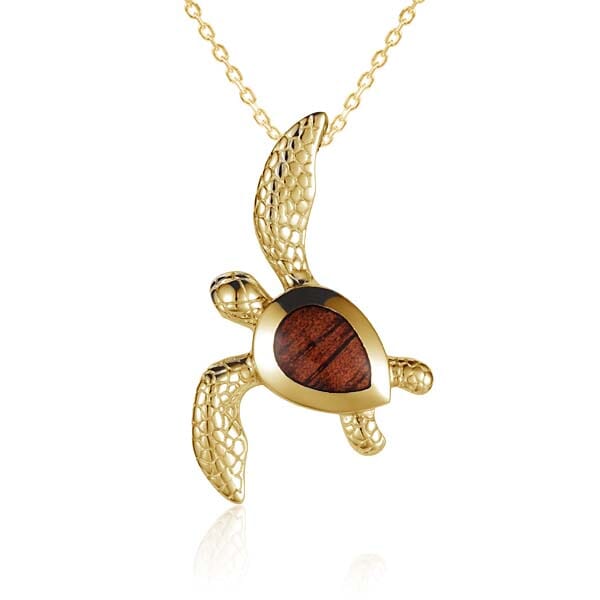 Koa Wood Waikiki Honu Pendant Pendant Island by Koa Nani 